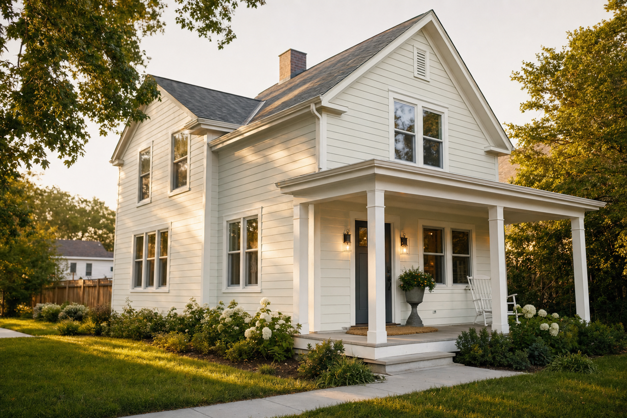 Blanched Pine by Valspar on exterior