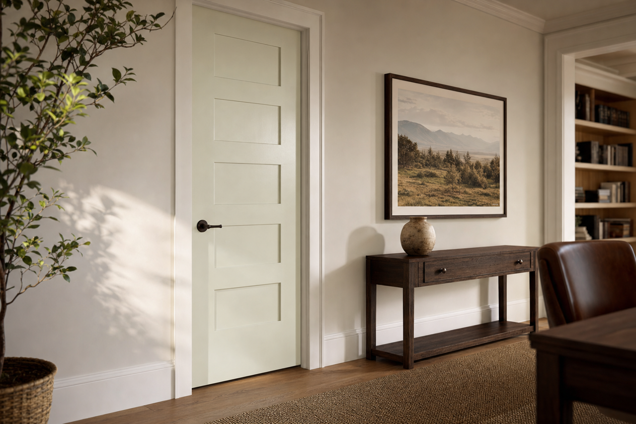 Blanched Pine by Valspar on interior-doors