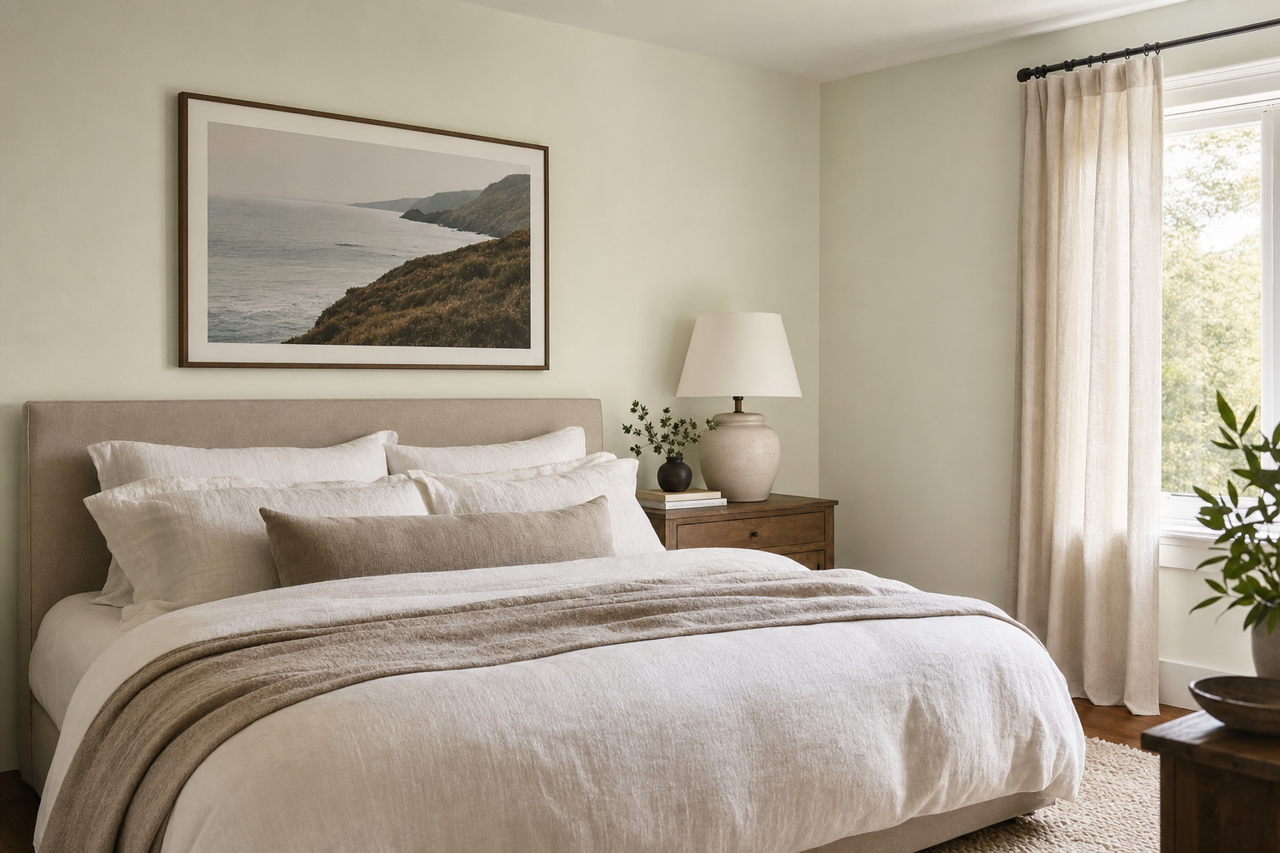 Blanched Pine by Valspar on interiors