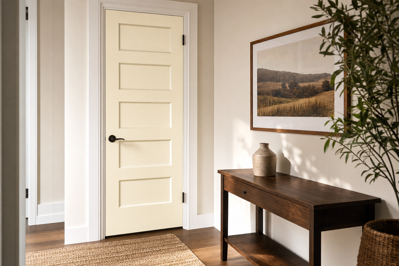 Betsy's Linen by Valspar on interior-doors