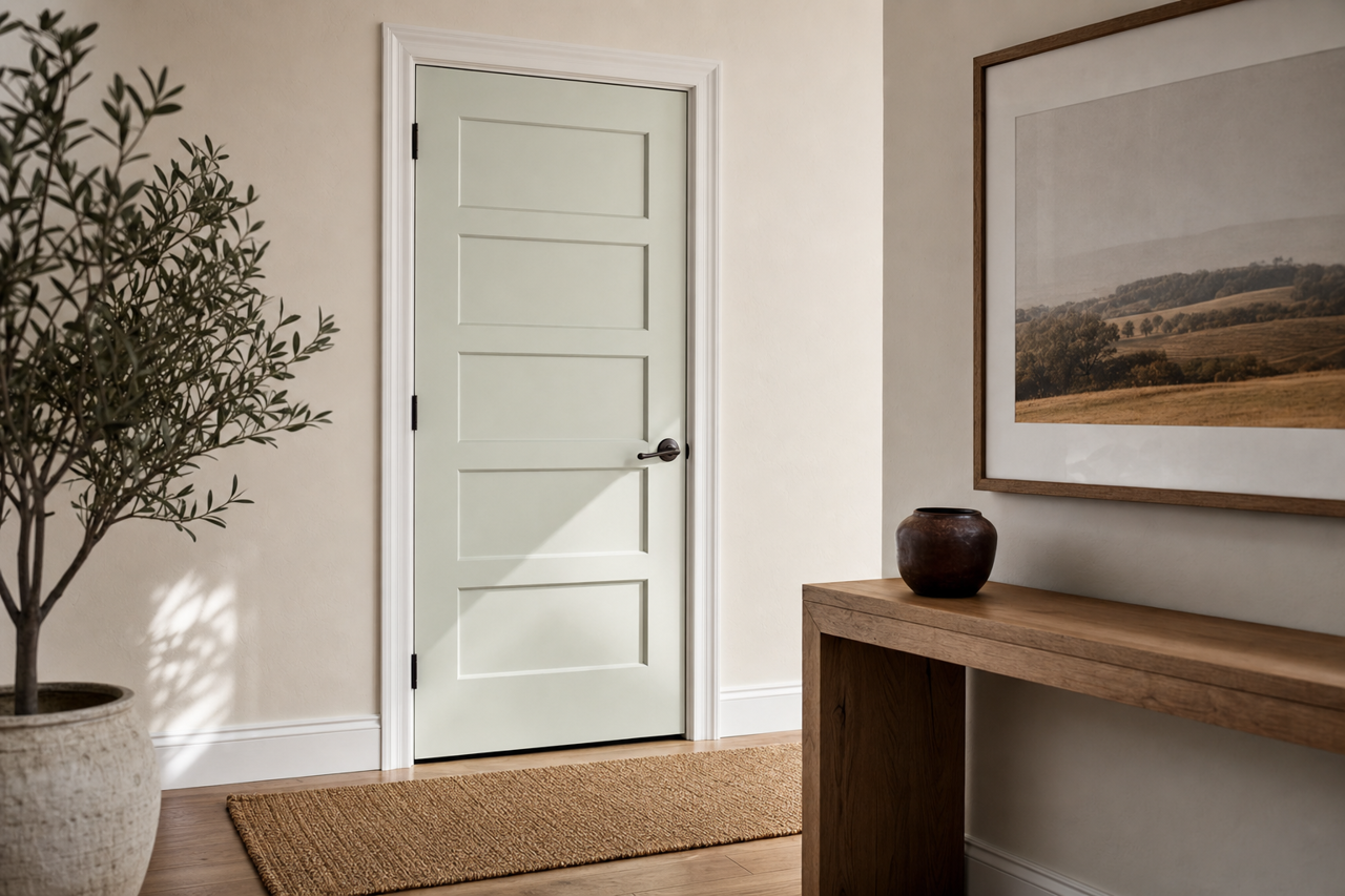 Oxygen White by Valspar on interior-doors