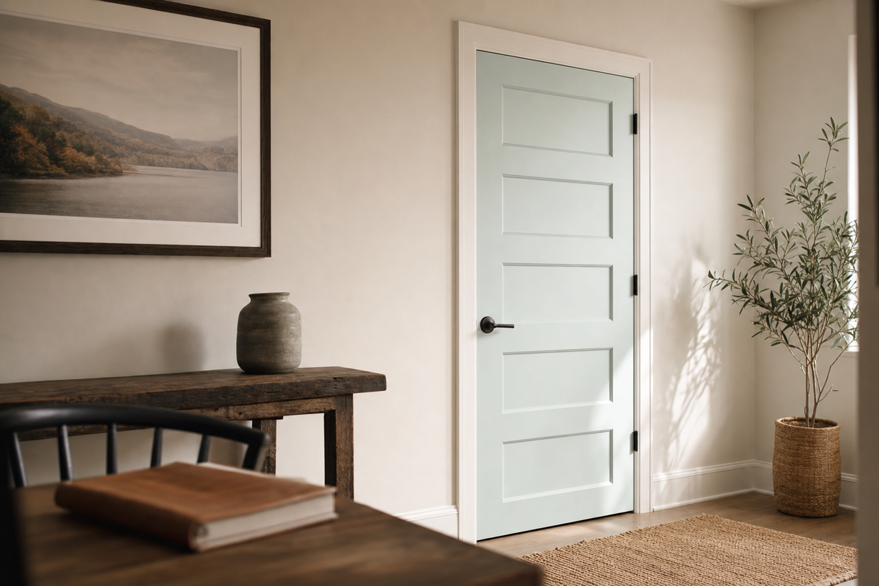 Sweet Leaf by Valspar on interior-doors
