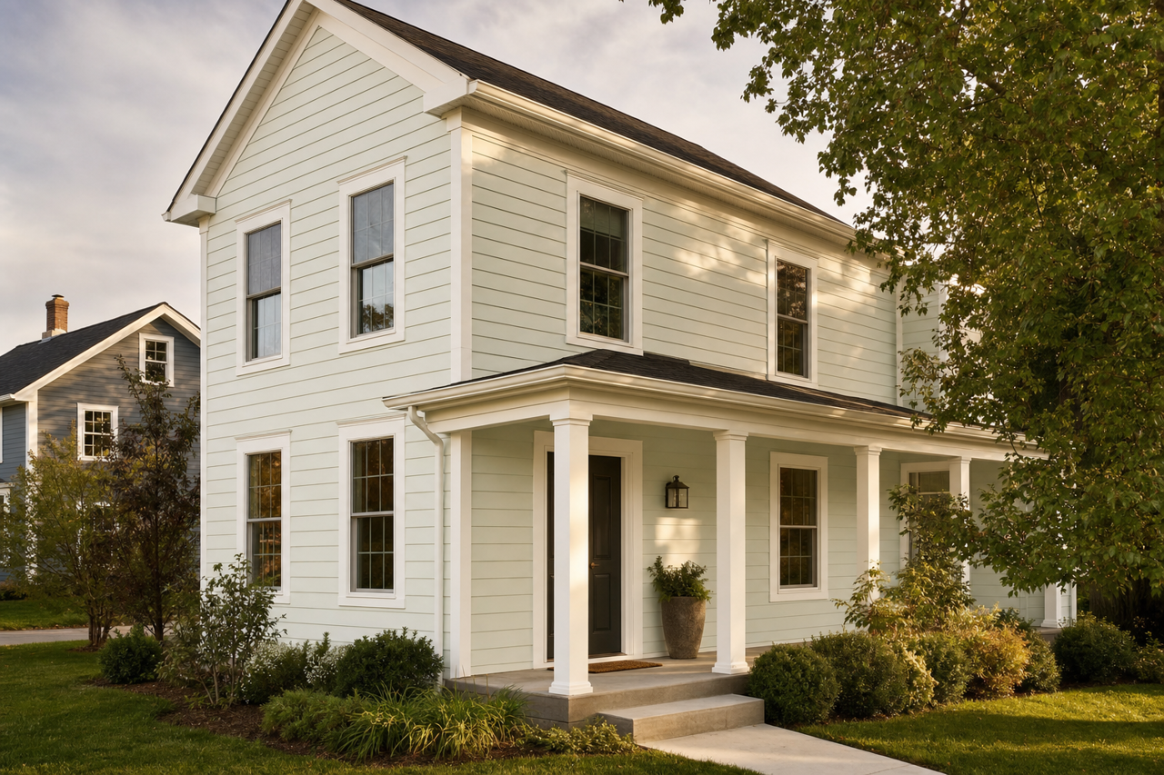 Sculpture White by Valspar on exterior