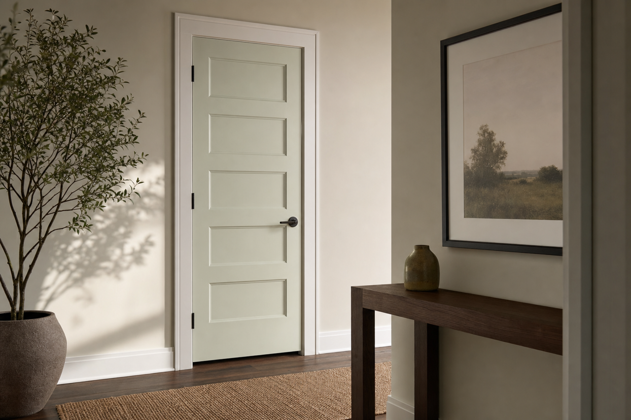 Sculpture White by Valspar on interior-doors