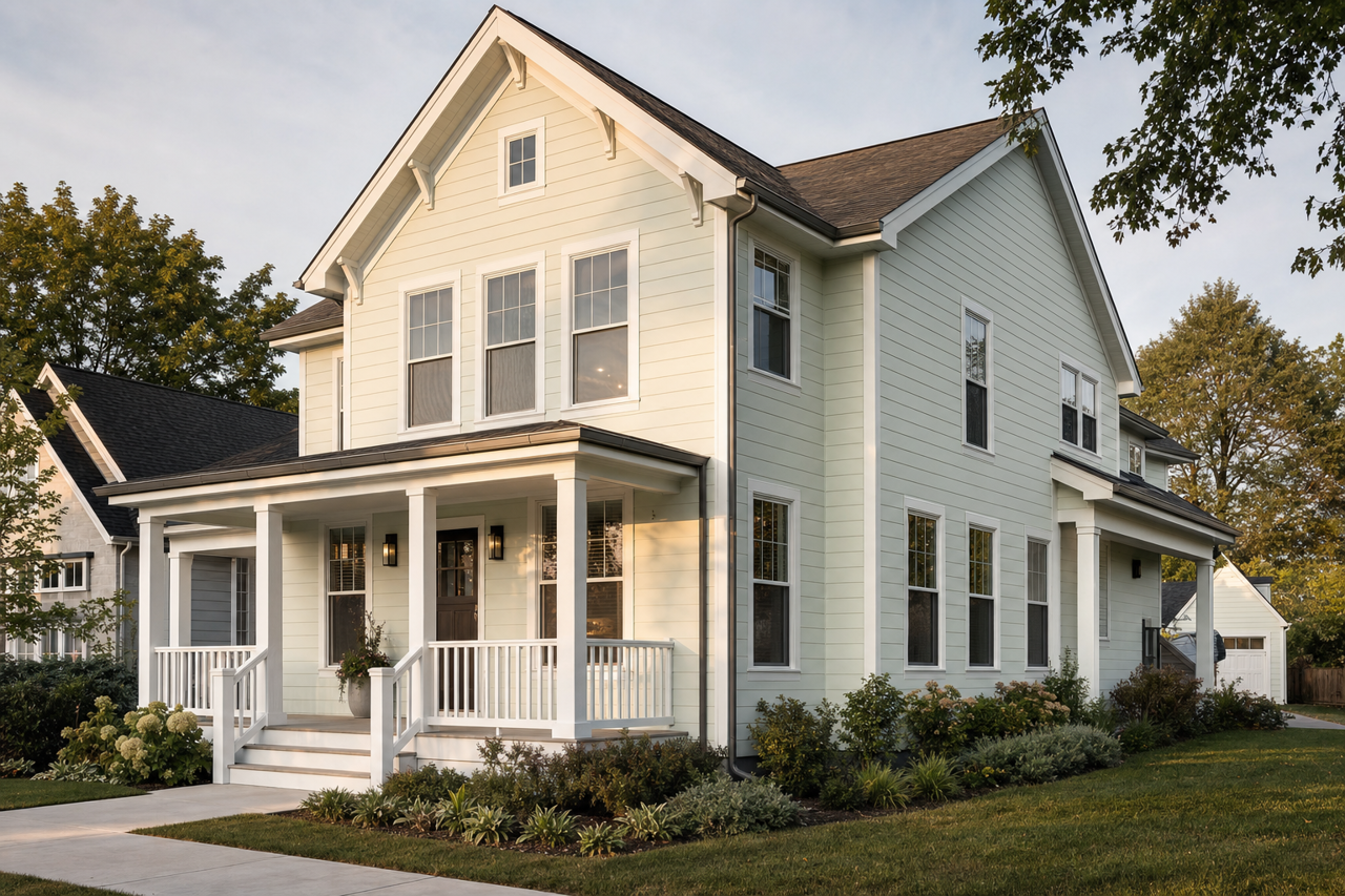 Light Moss by Valspar on exterior
