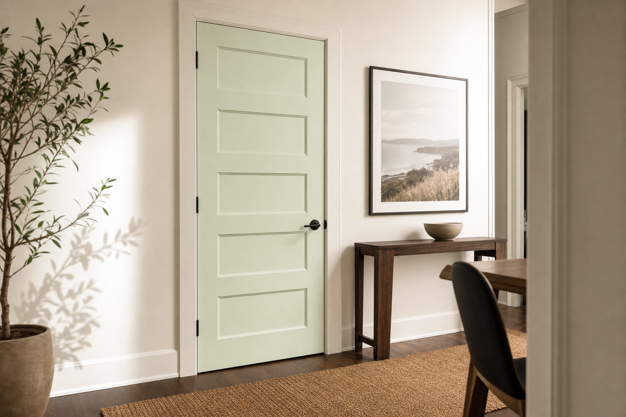 Sea Cove by Valspar on interior-doors