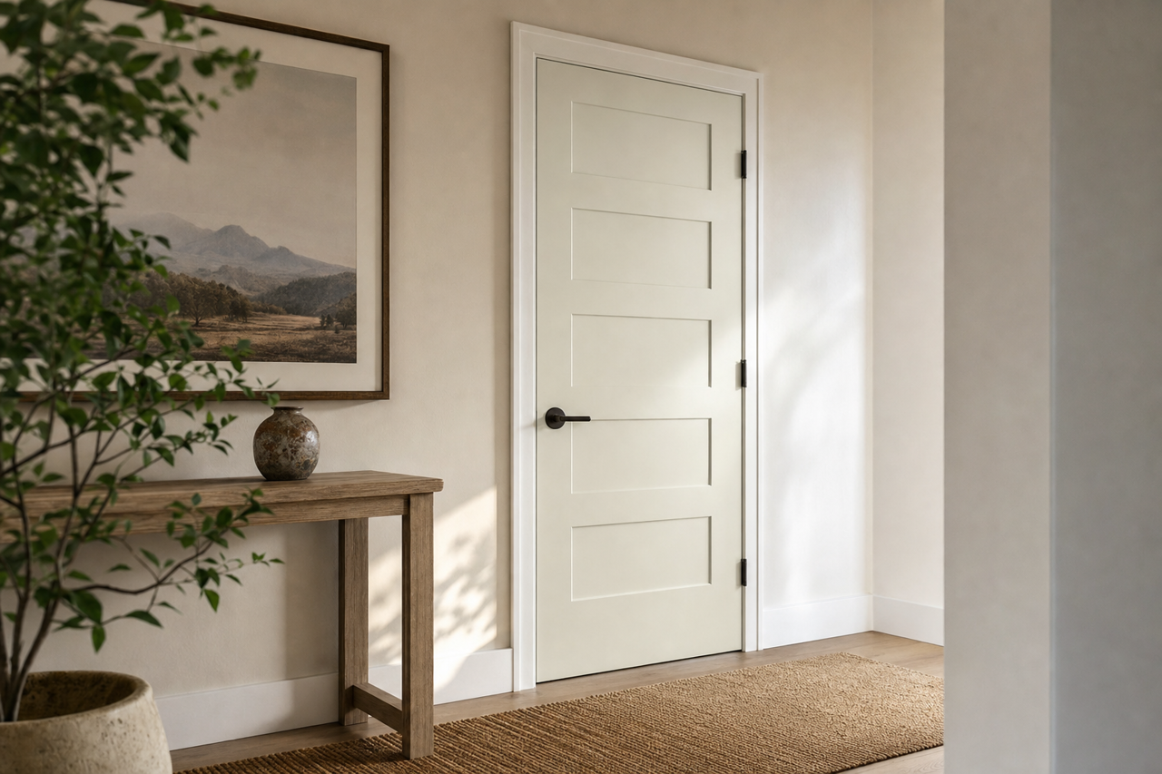 Cool Gray by Valspar on interior-doors
