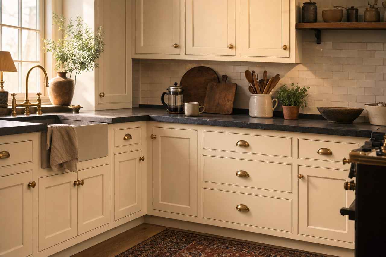 Mystique by Valspar on cabinets