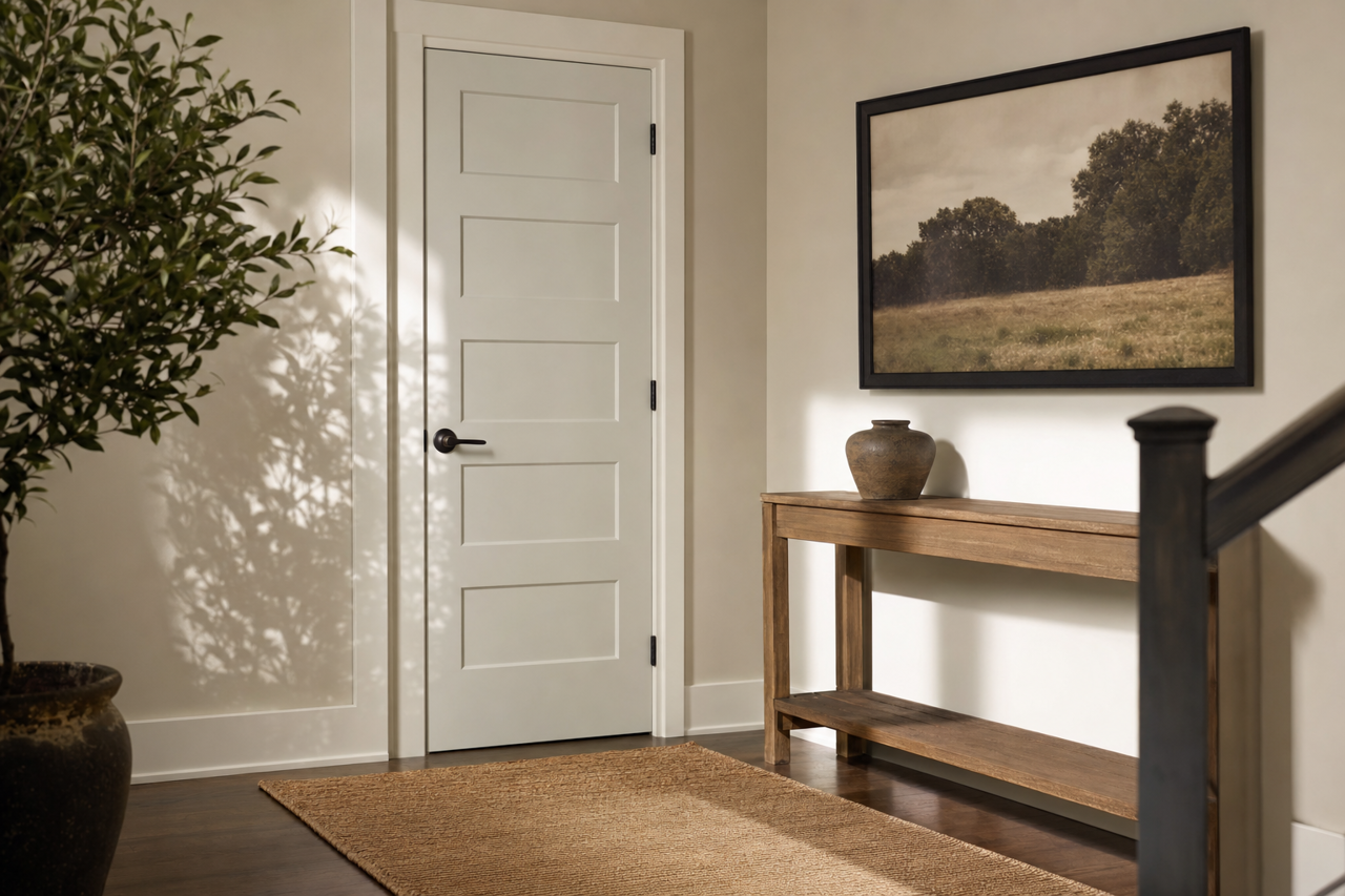 Blizzard Fog by Valspar on interior-doors