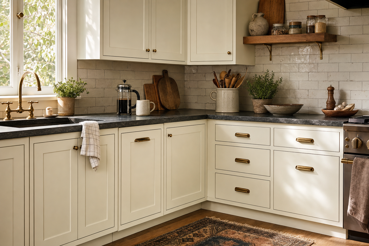 Hailstorm Gray by Valspar on cabinets