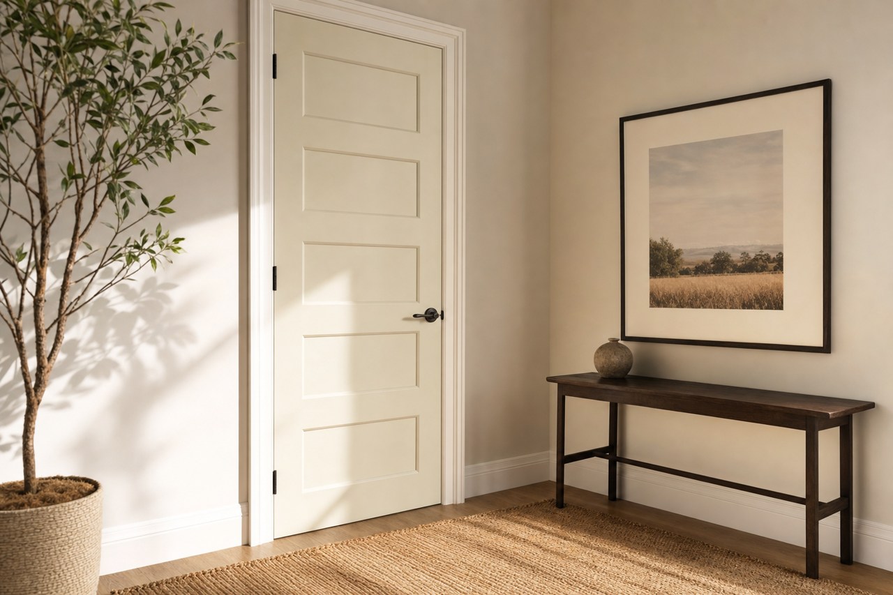 Hailstorm Gray by Valspar on interior-doors