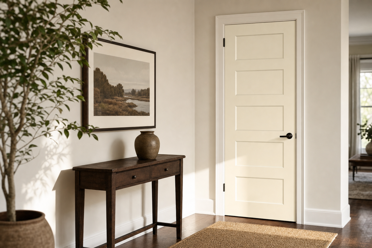 Paramount White by Valspar on interior-doors