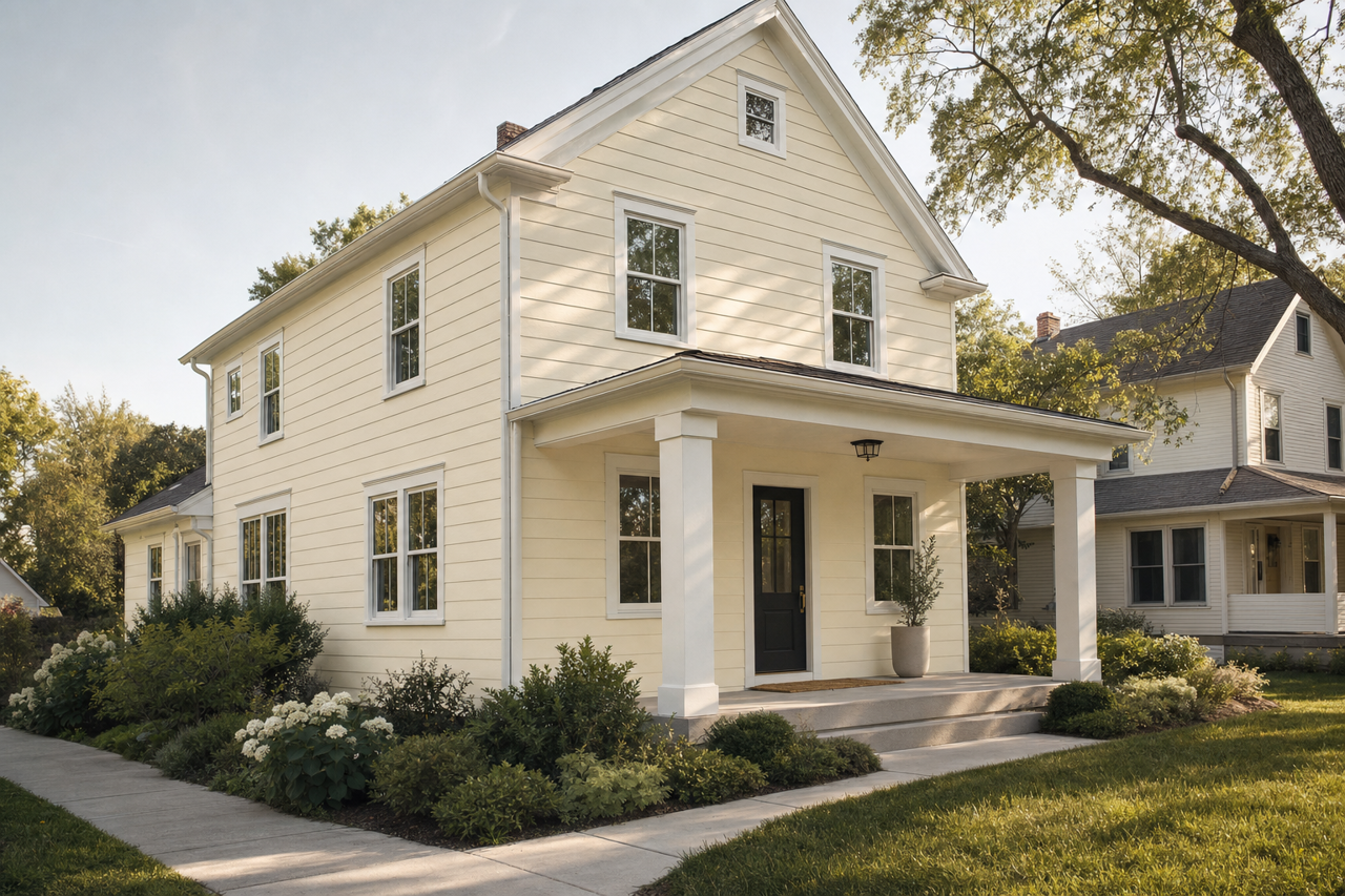 Whitewashed Oak by Valspar on exterior