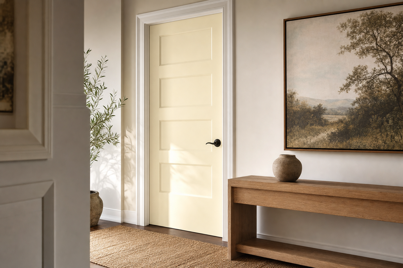 Whitewashed Oak by Valspar on interior-doors