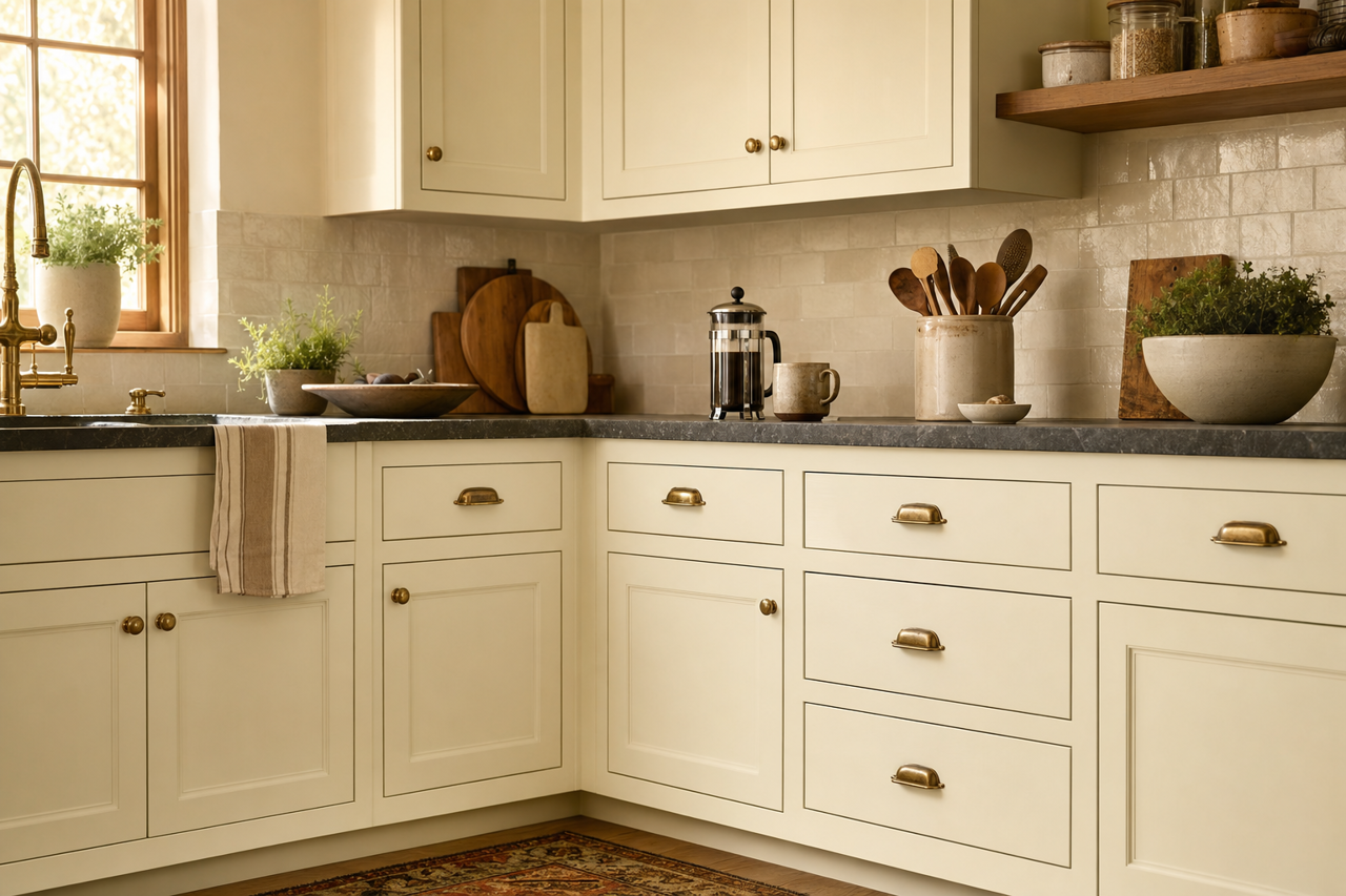 Promenade by Valspar on cabinets