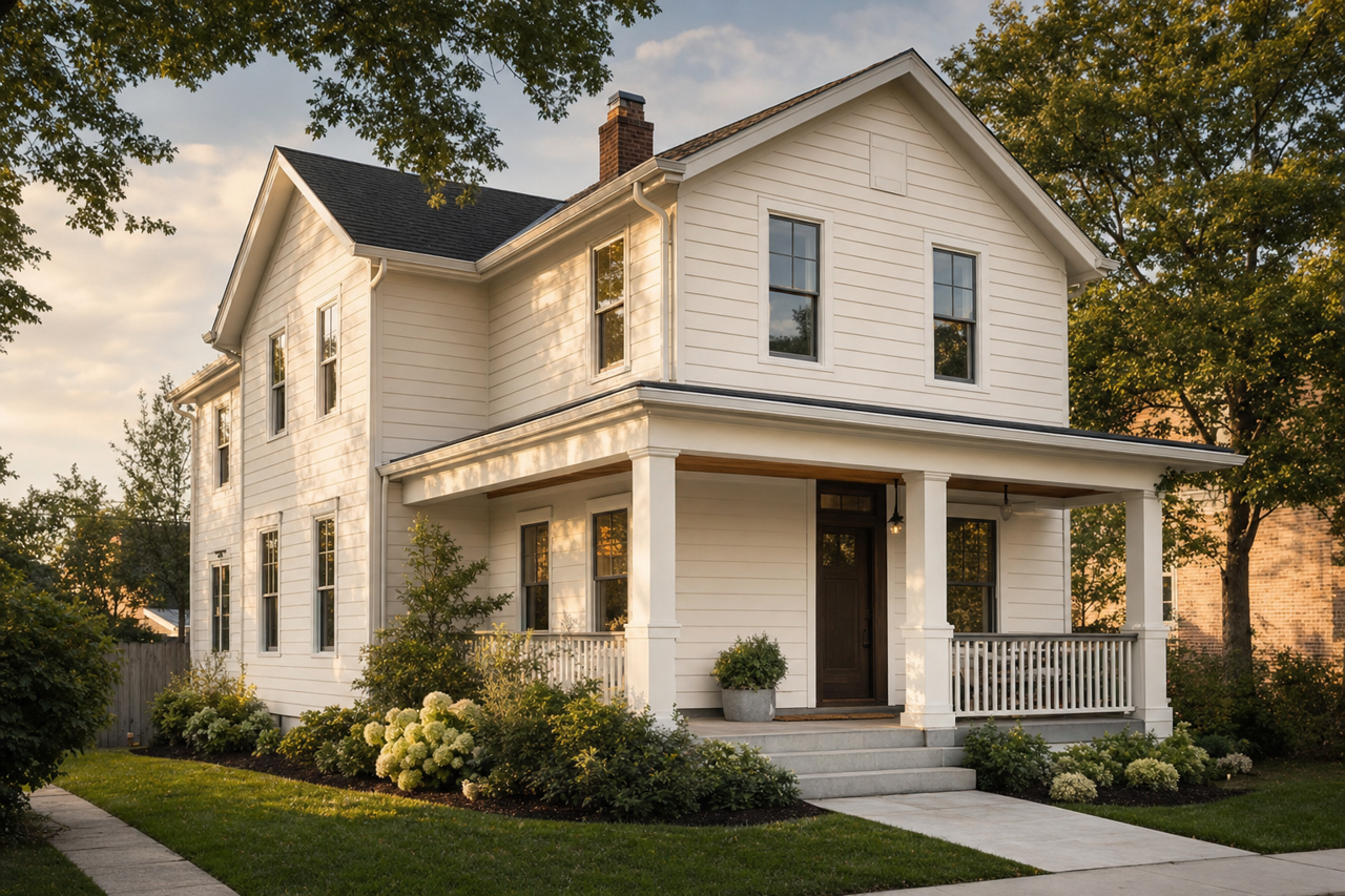 Bistro White by Valspar on exterior