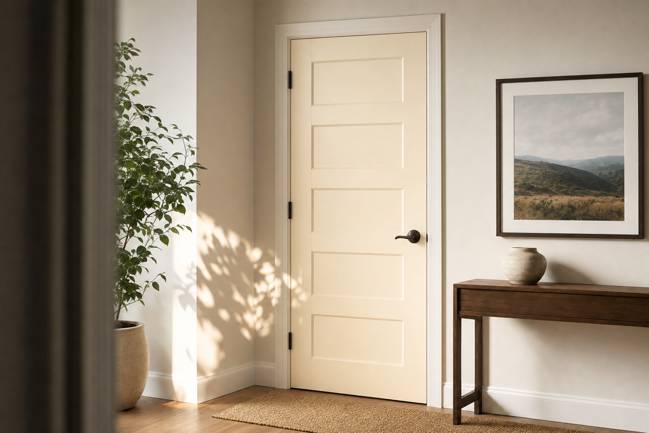 Polished Ivory by Valspar on interior-doors