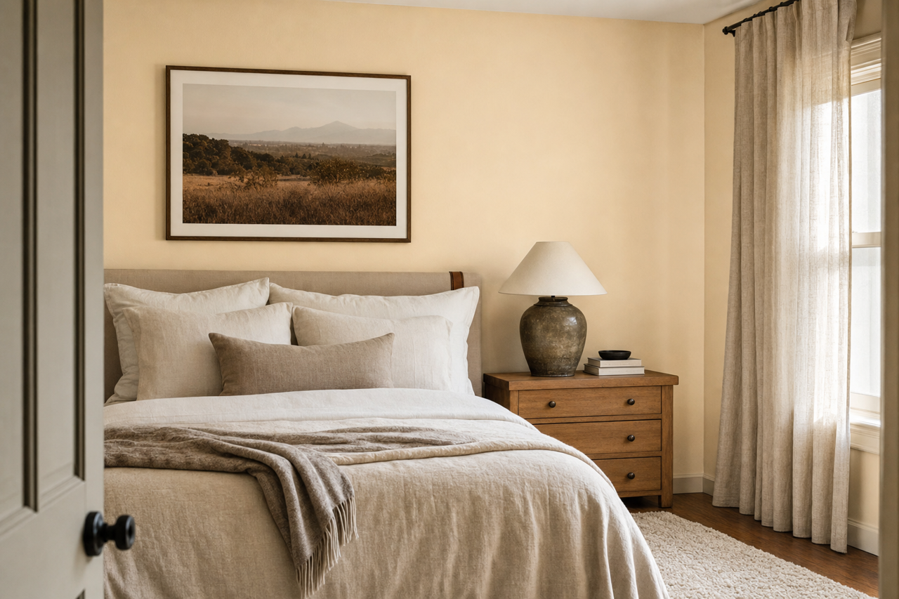 Polished Ivory by Valspar on interiors