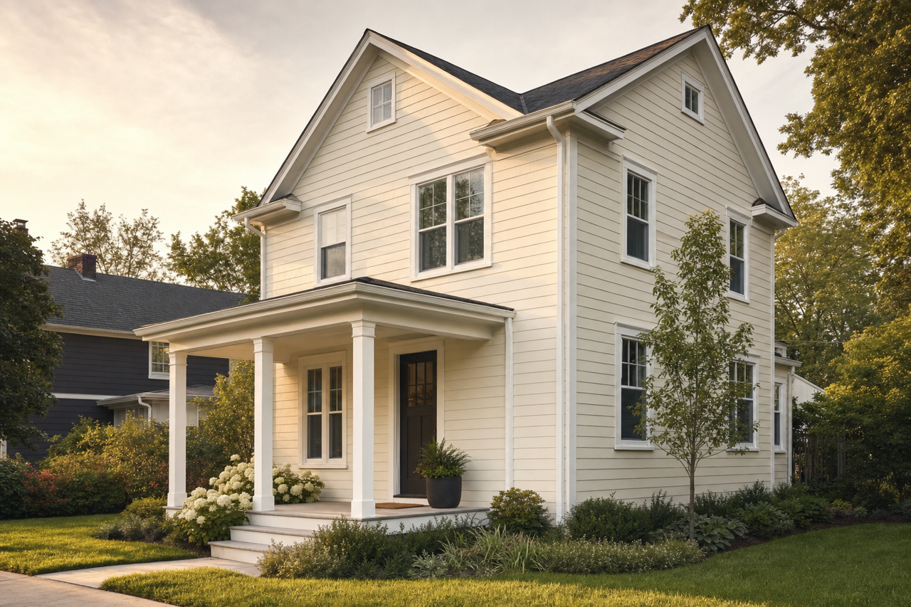 Divine Cream by Valspar on exterior