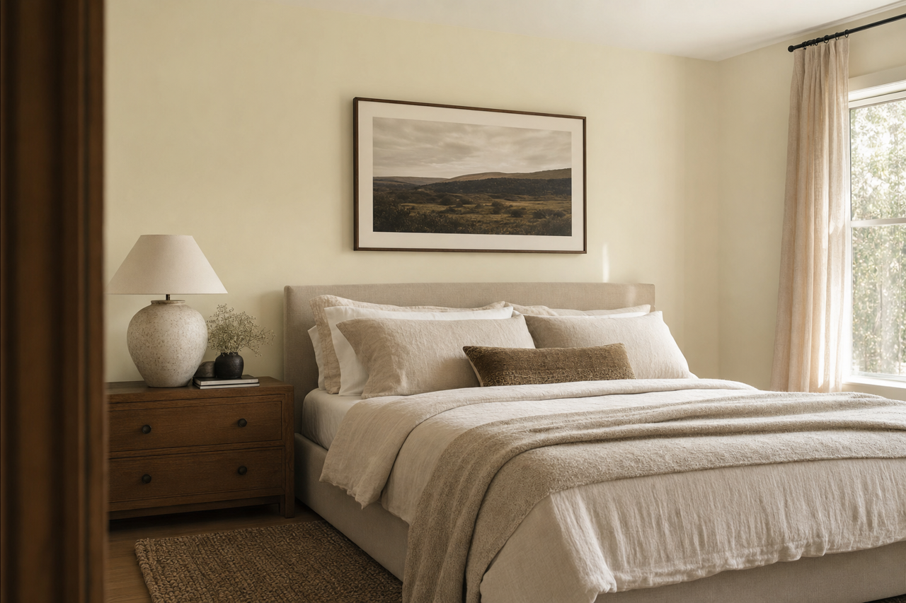 Divine Cream by Valspar on interiors