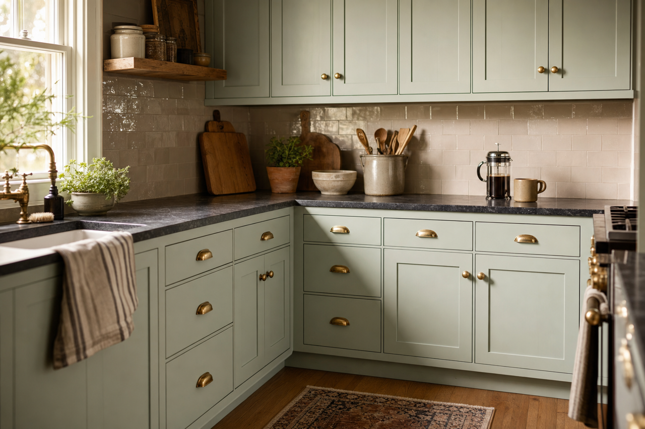 Bali by Benjamin Moore on cabinets