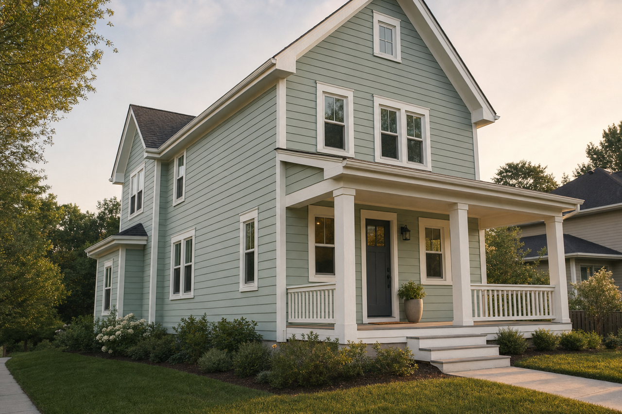 Catalina Blue by Benjamin Moore on exterior