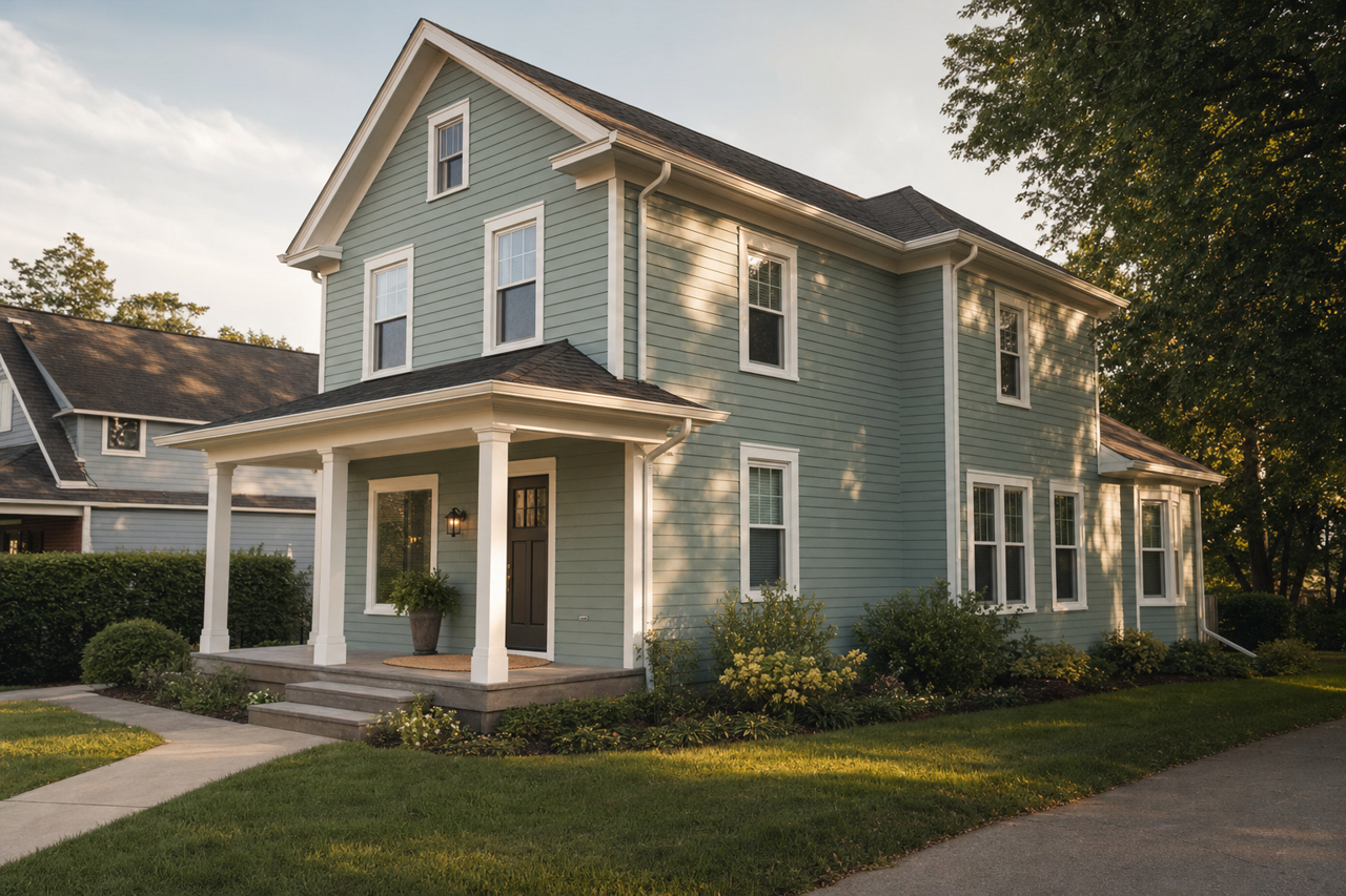 Del by Benjamin Moore on exterior