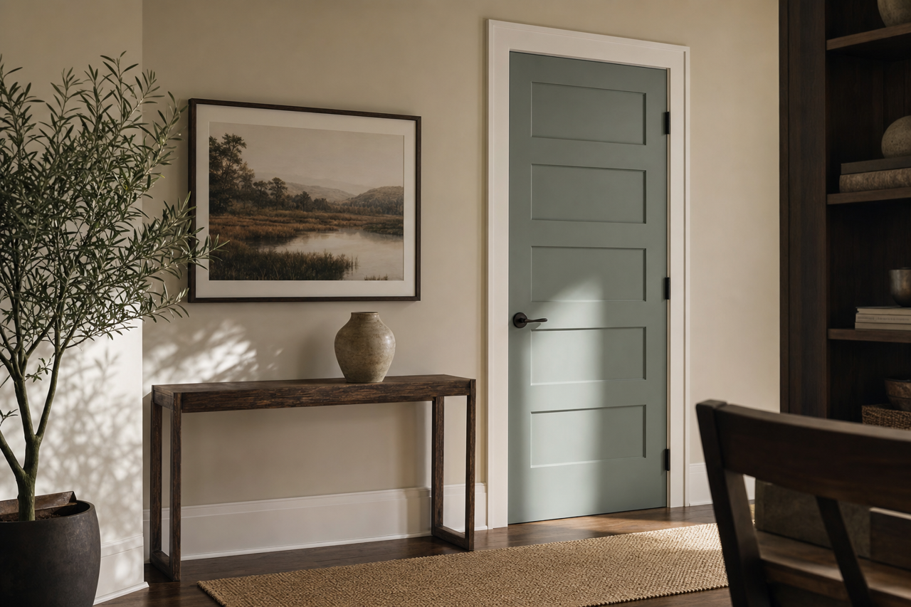 Cedar Mountains by Benjamin Moore on interior-doors