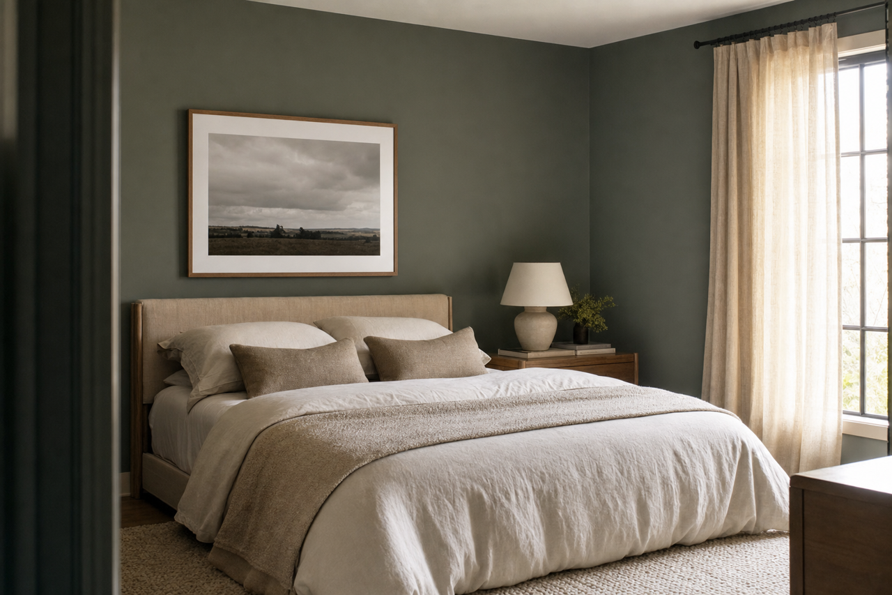 Calico Blue by Benjamin Moore on interiors