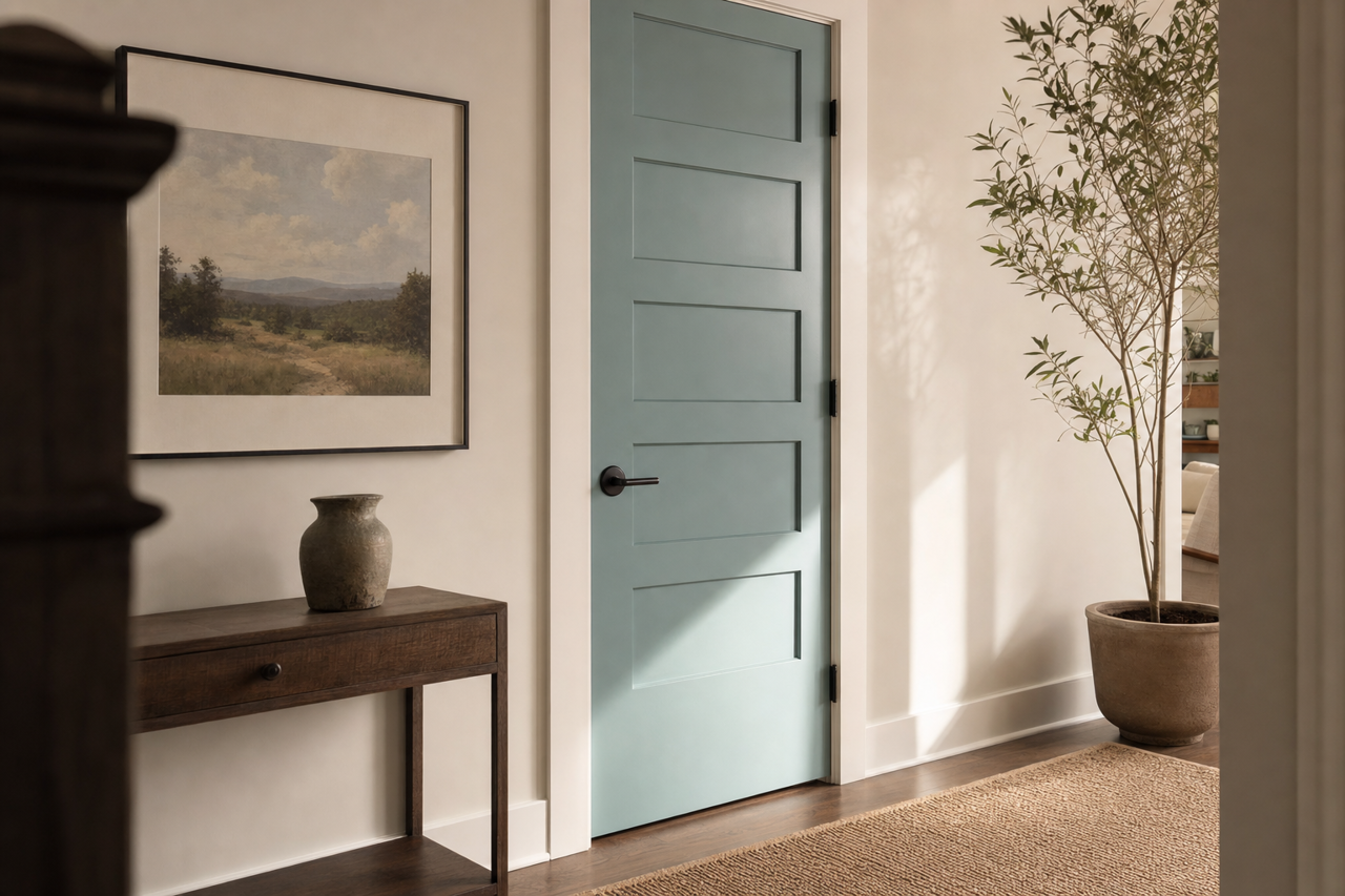 Boca by Benjamin Moore on interior-doors