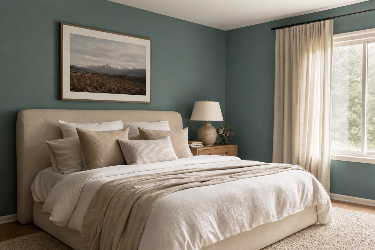 Polished Slate by Benjamin Moore on interiors