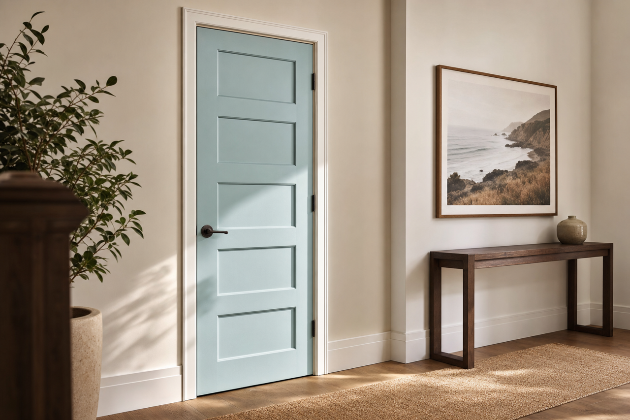 Paradiso by Benjamin Moore on interior-doors