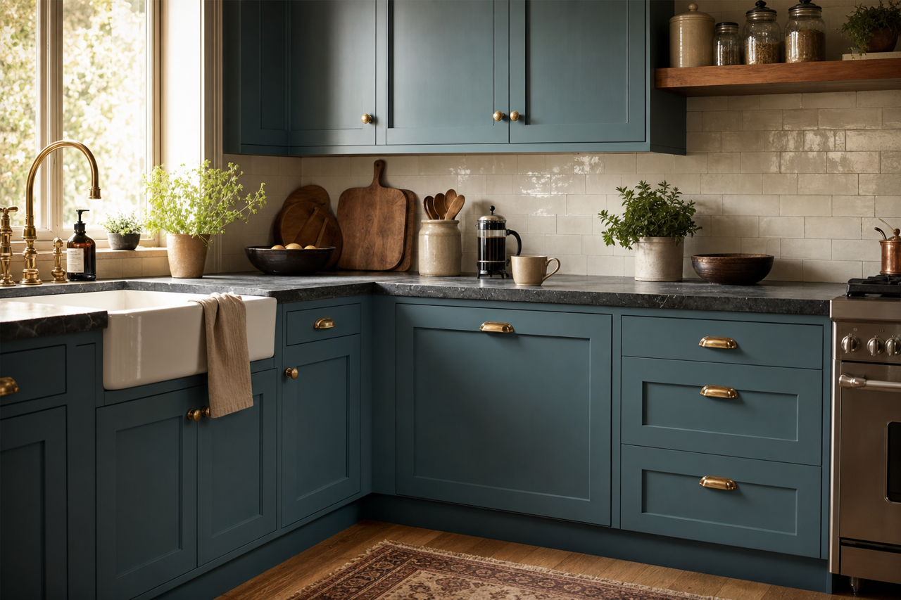 Bella by Benjamin Moore on cabinets