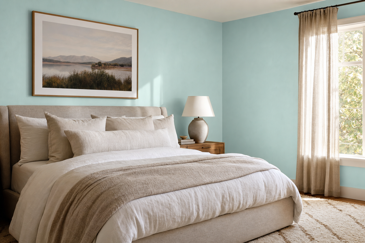 Dolphin's Cove by Benjamin Moore on interiors