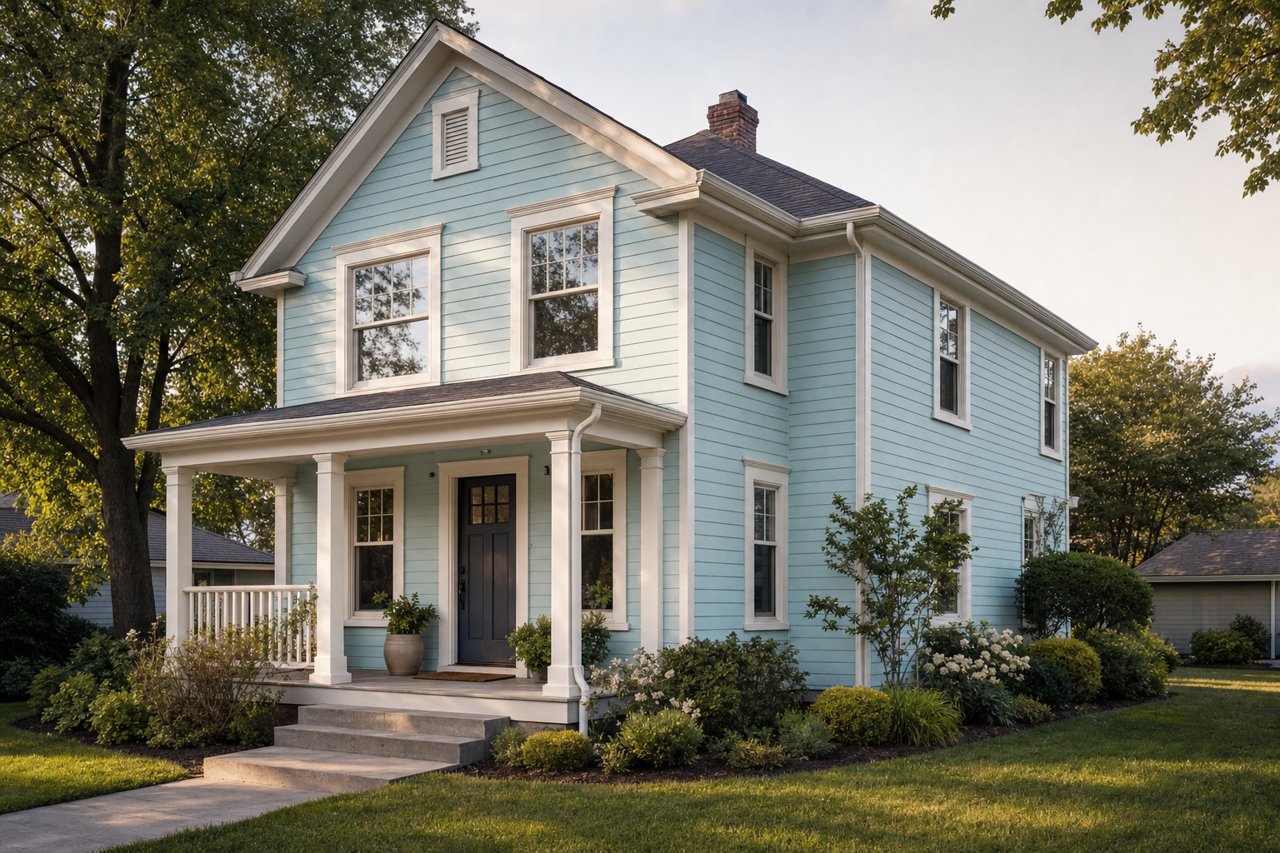 Spring Rain by Benjamin Moore on exterior