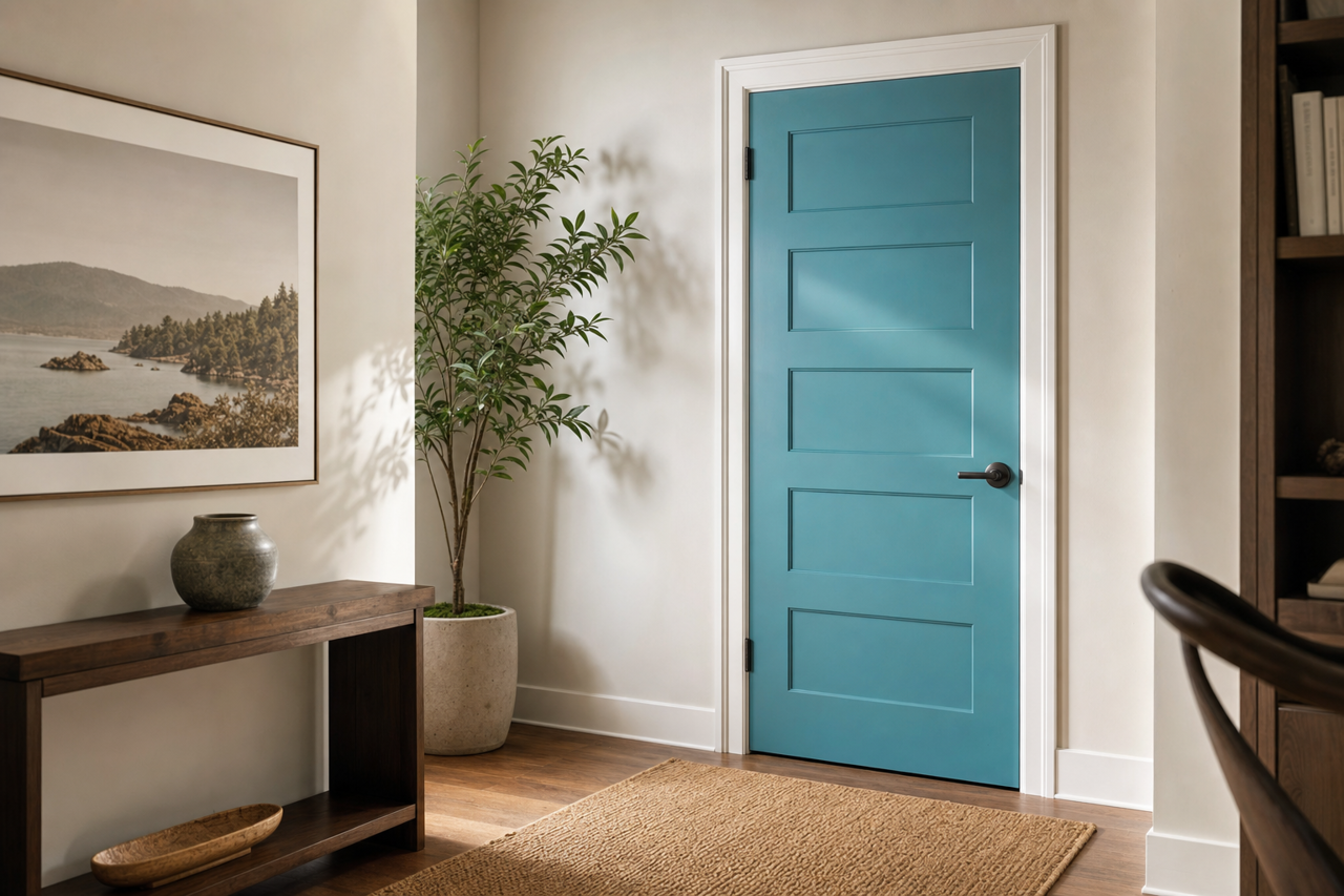 Rendezvous by Benjamin Moore on interior-doors