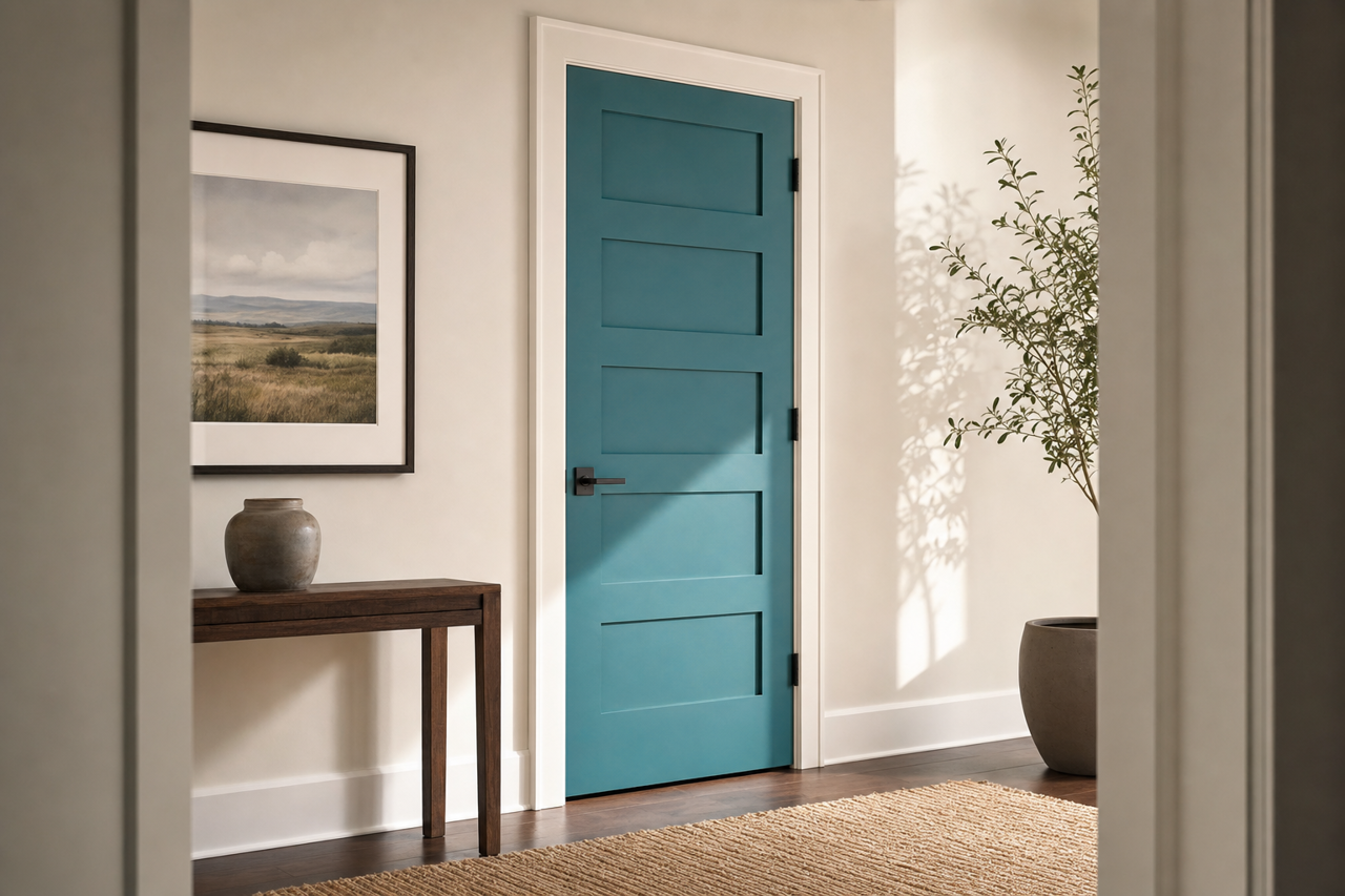 Calypso by Benjamin Moore on interior-doors