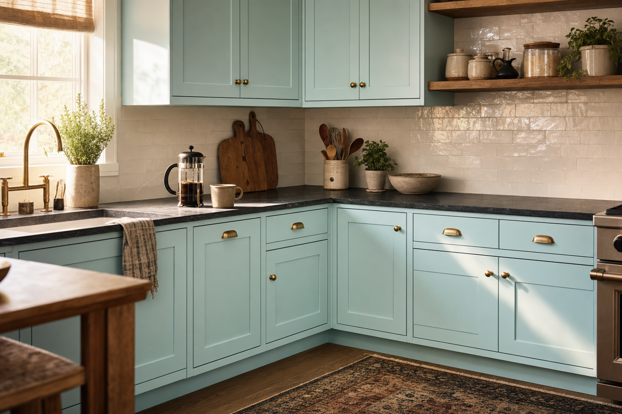 Jack by Benjamin Moore on cabinets