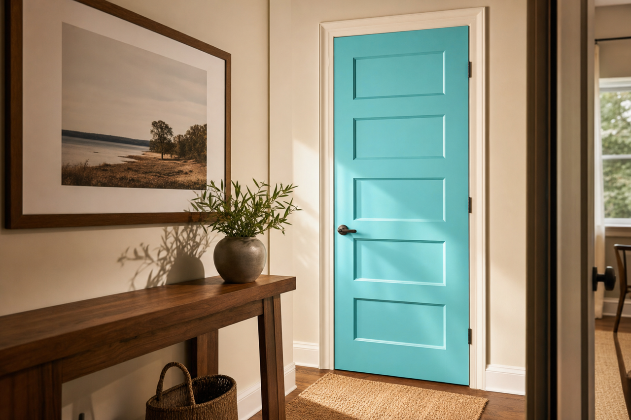 Burbank by Benjamin Moore on interior-doors