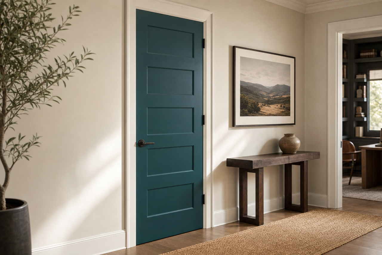 Deep by Benjamin Moore on interior-doors