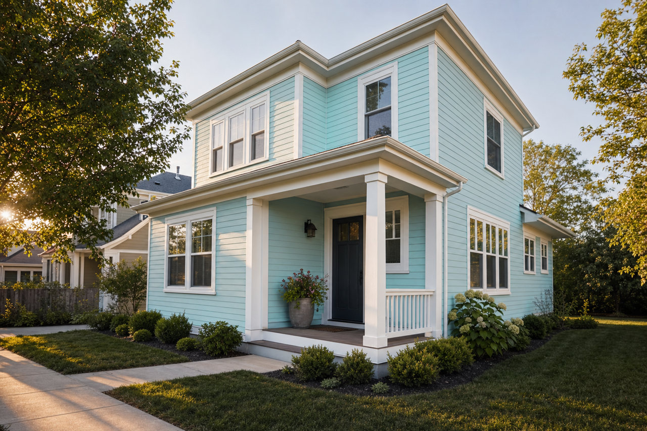 Sonoma Skies by Benjamin Moore on exterior