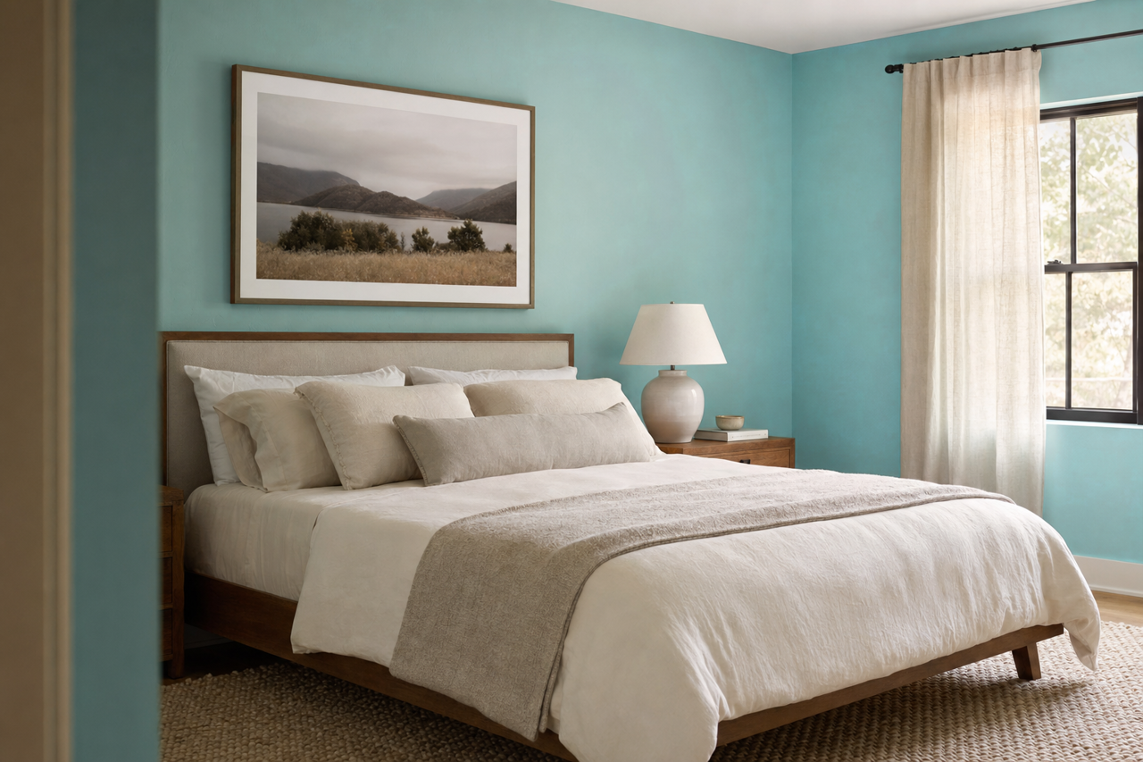 Clearlake by Benjamin Moore on interiors