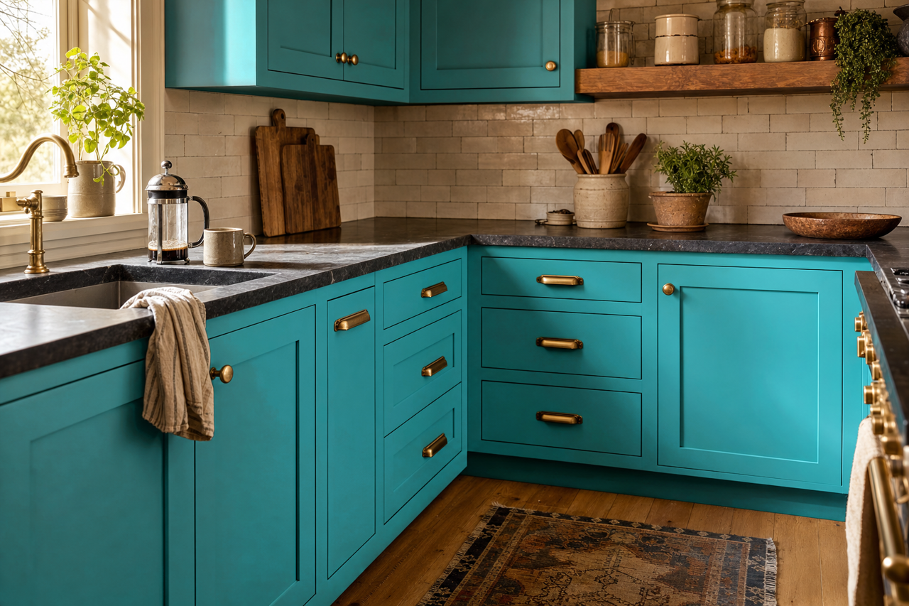San by Benjamin Moore on cabinets