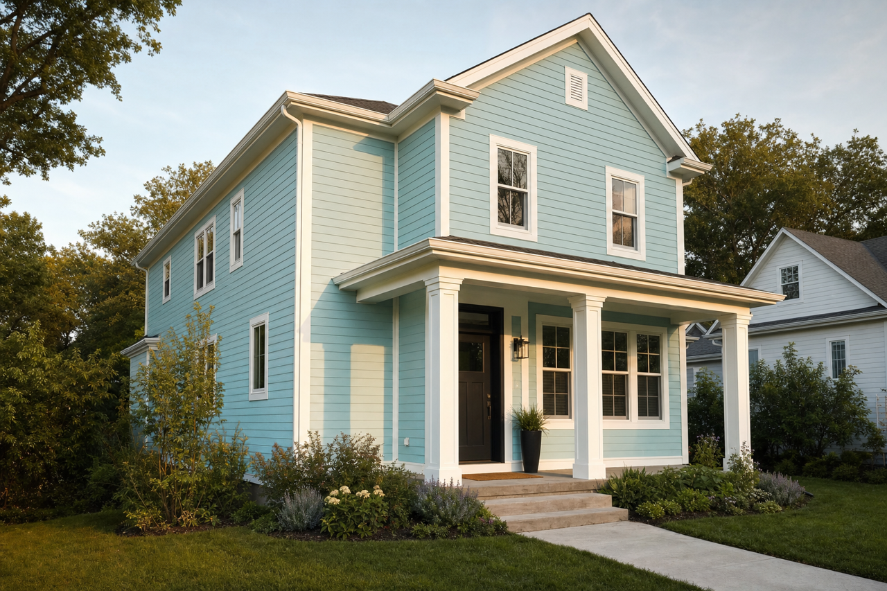 Indigo by Benjamin Moore on exterior