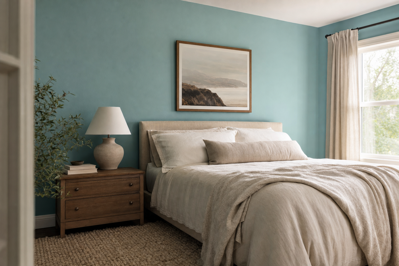 Heavenly Peace by Benjamin Moore on interiors