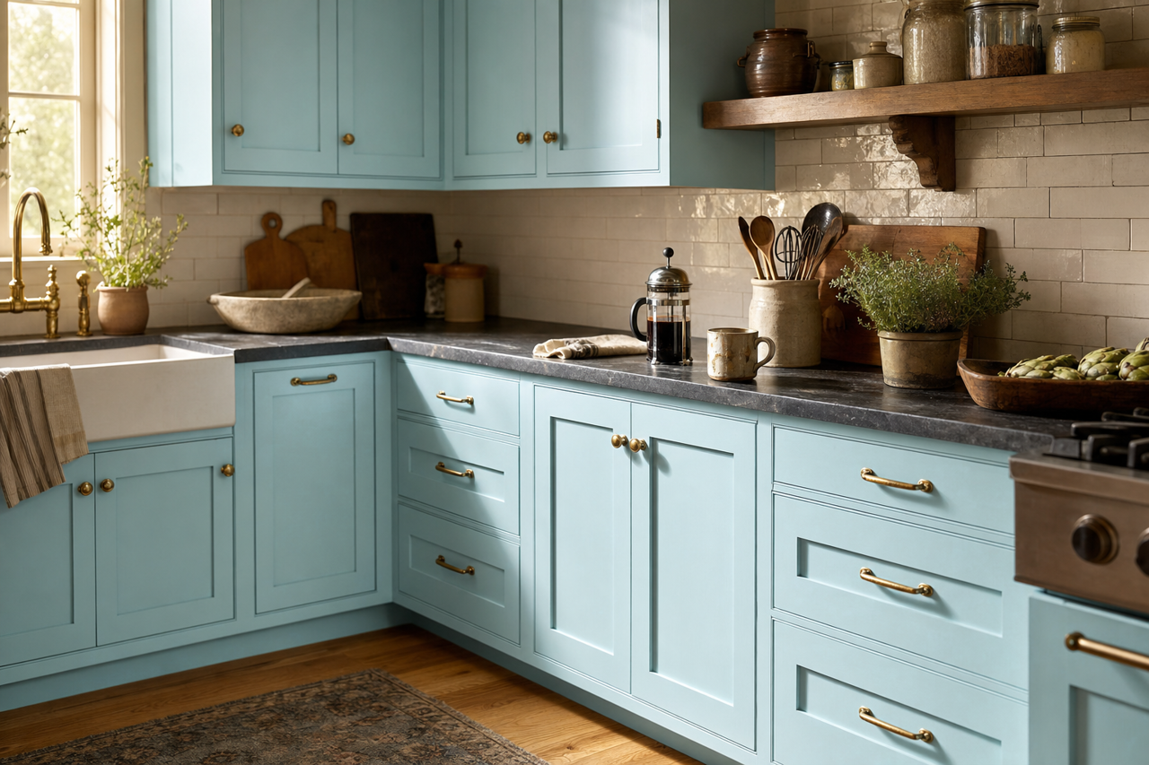 Seabrook by Benjamin Moore on cabinets