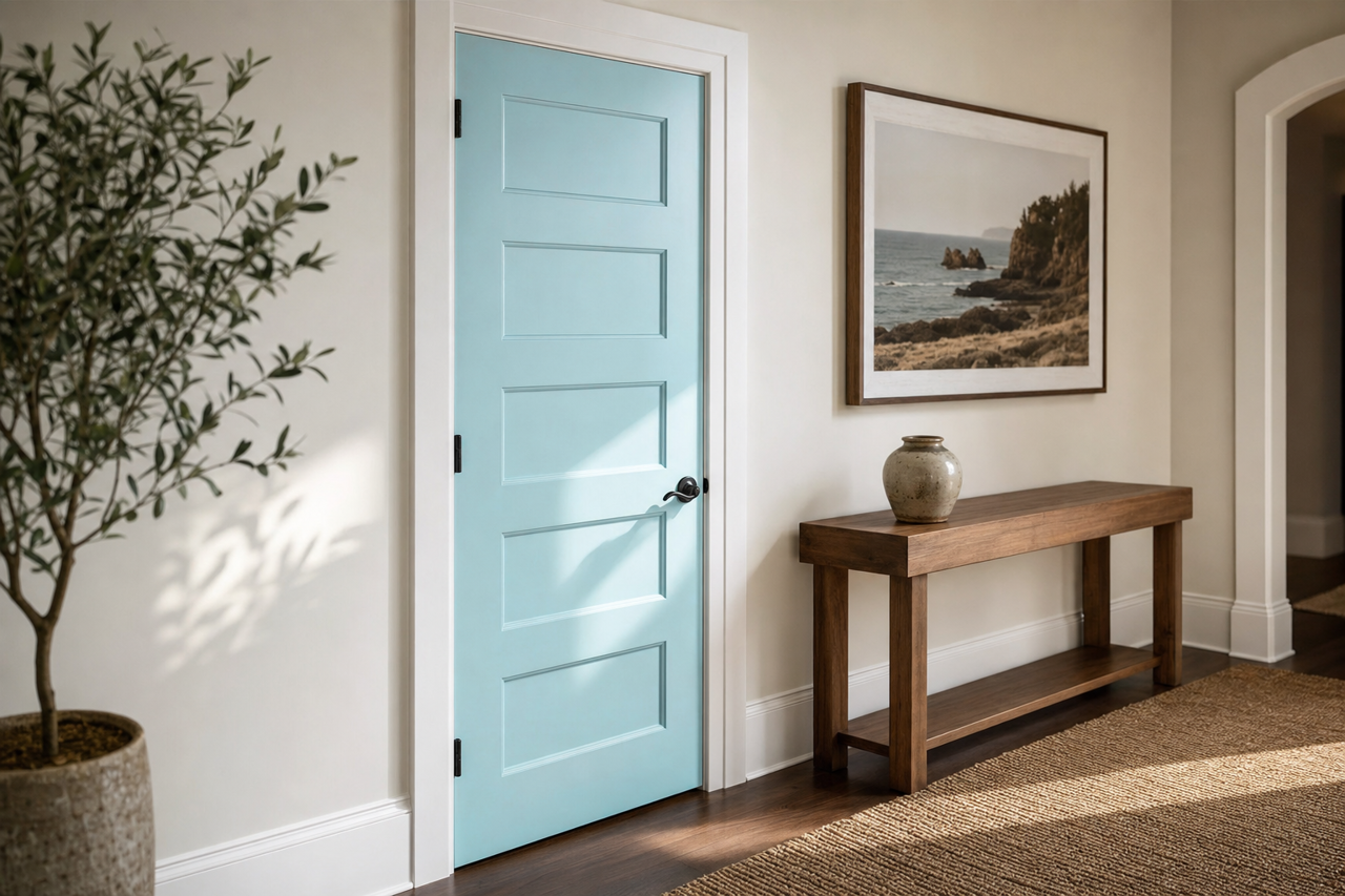Sea Isle by Benjamin Moore on interior-doors