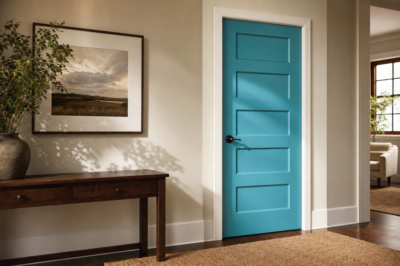 Wilmington Spruce by Benjamin Moore on interior-doors