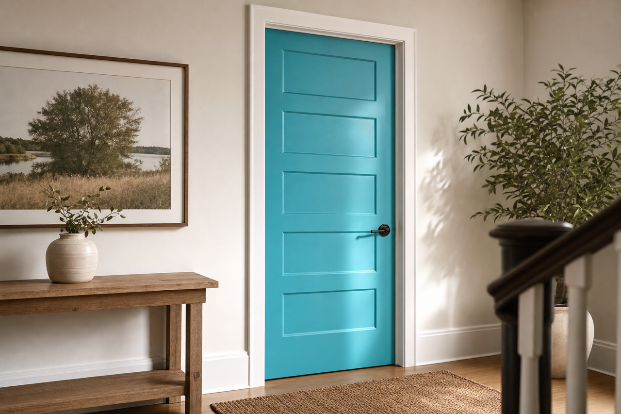 Baltimore Sky by Benjamin Moore on interior-doors