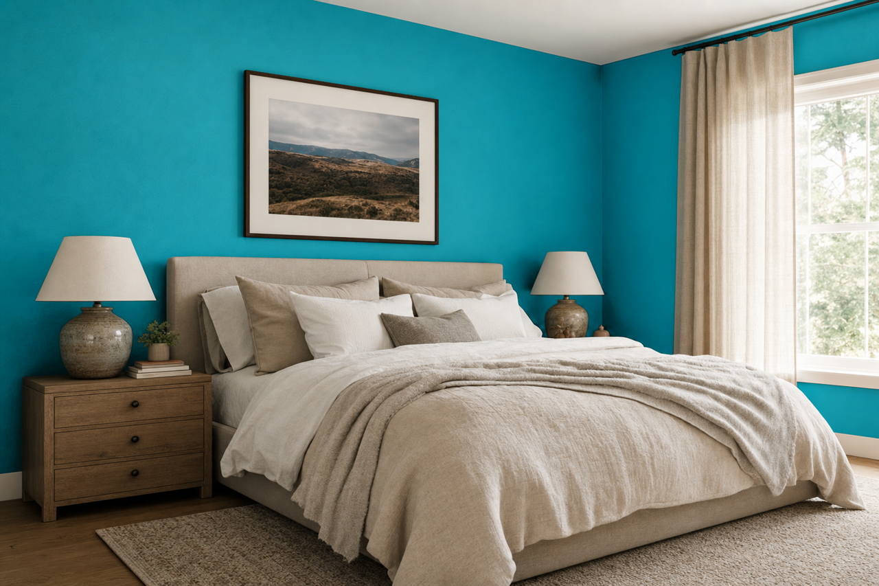 Meridian Blue by Benjamin Moore on interiors